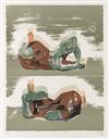 HENRY MOORE Reclining Figures.